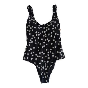 Kona Sol Black and White Polka Dot size Small Swimsuit